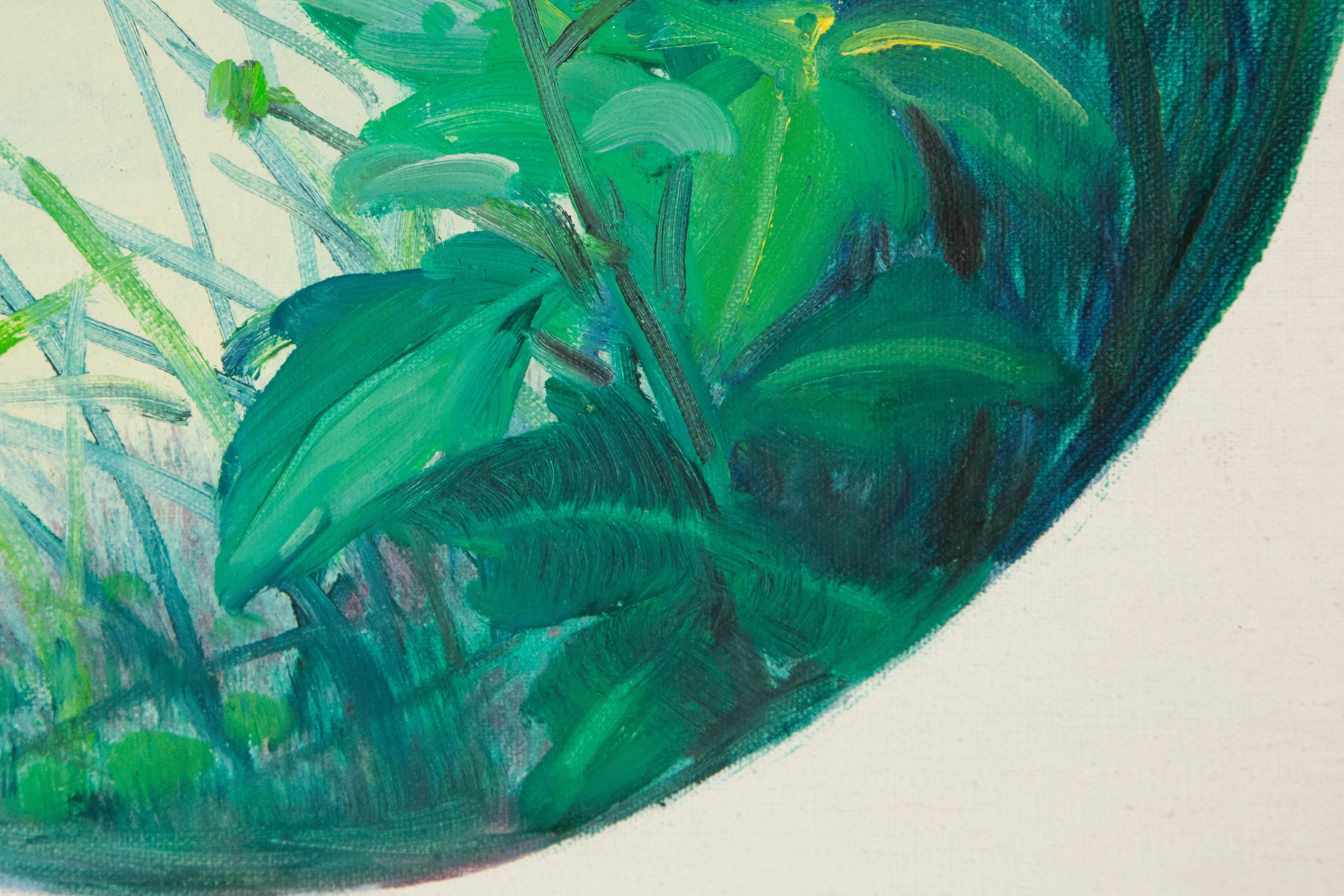 Yahong Teng Floral Original Ölgemälde auf Leinwand „My Hometown Scenery III“ von Yahong Teng im Angebot 4