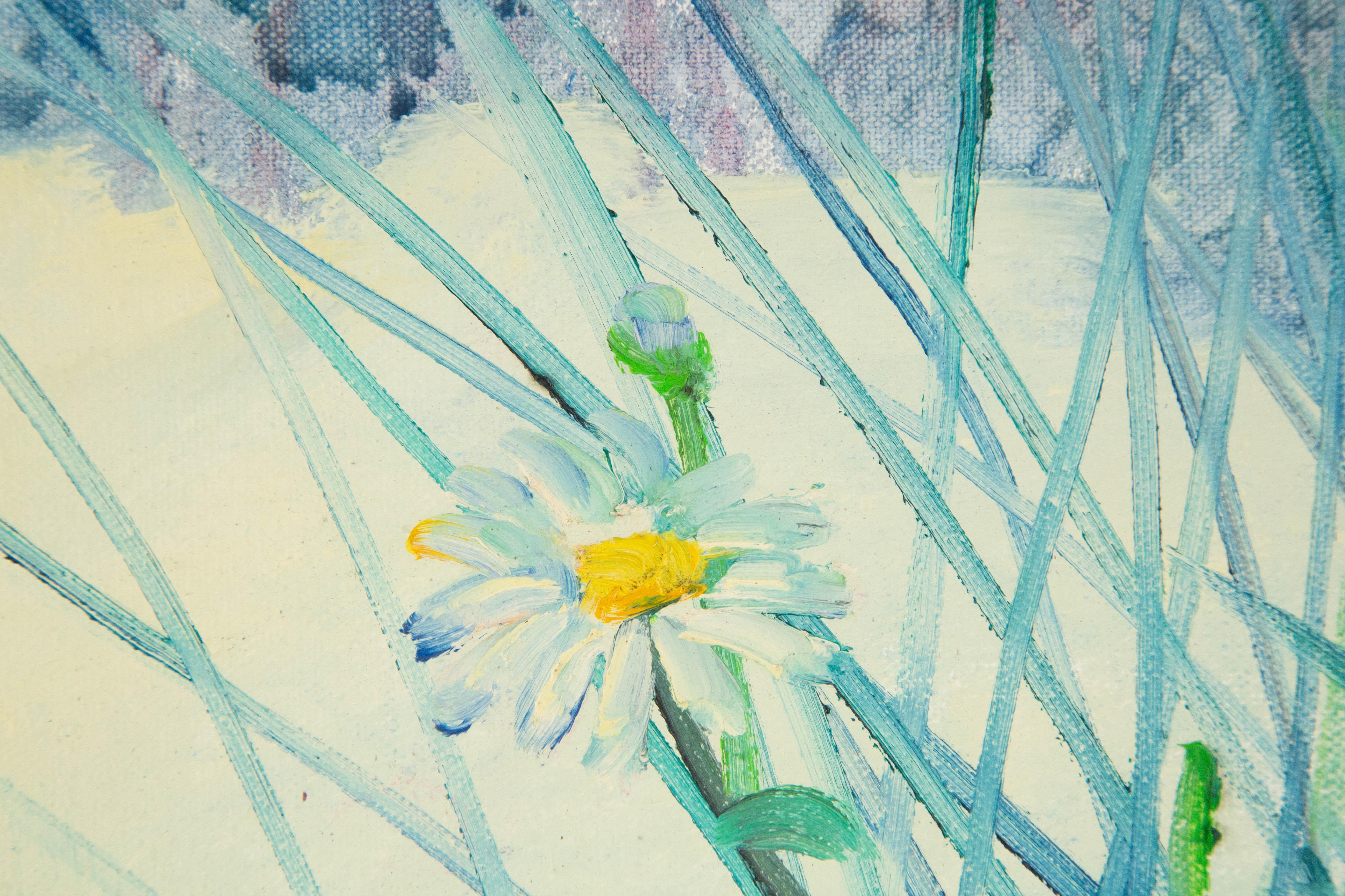 Yahong Teng Floral Original Ölgemälde auf Leinwand „My Hometown Scenery III“ von Yahong Teng im Angebot 5