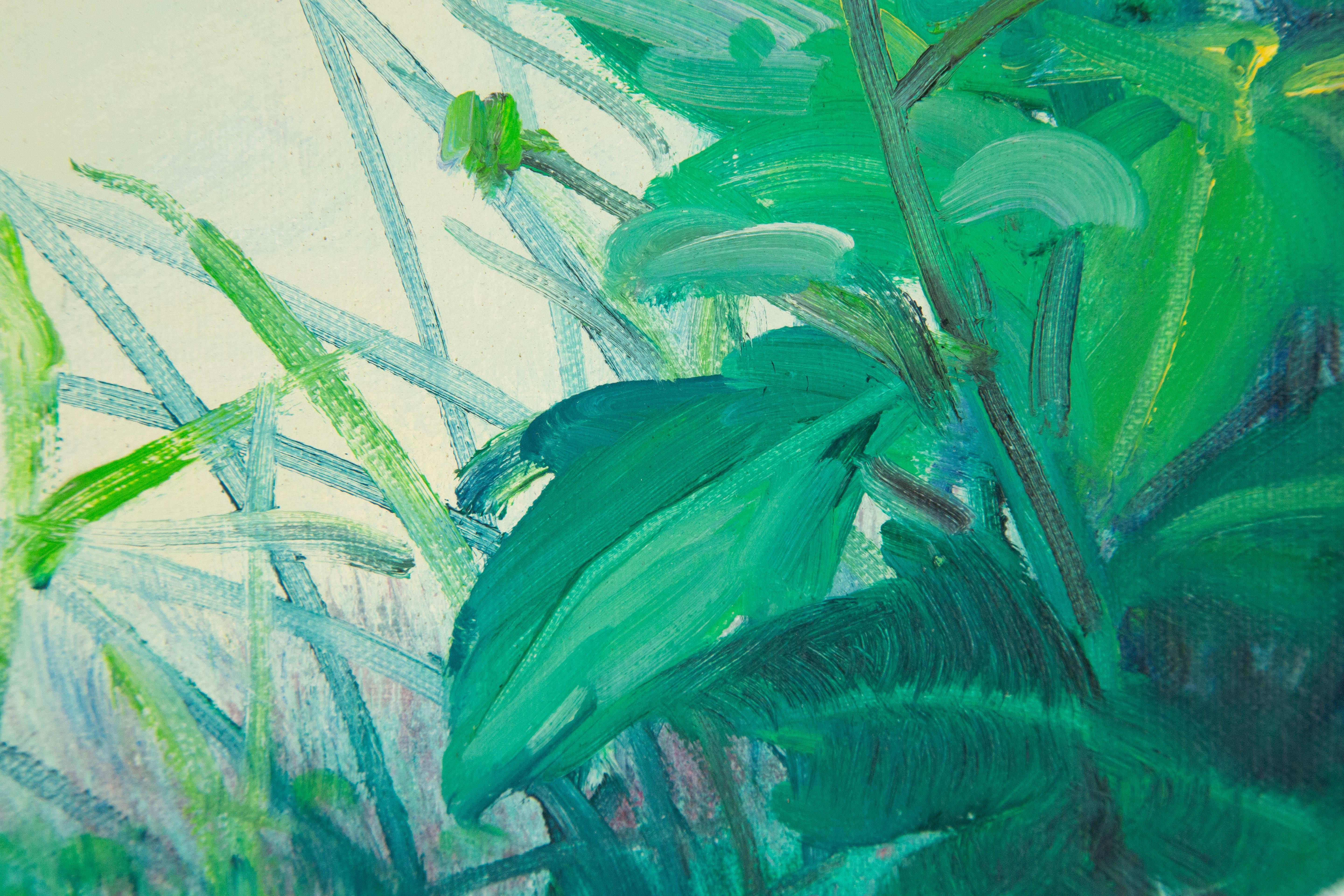 Yahong Teng Floral Original Ölgemälde auf Leinwand „My Hometown Scenery III“ von Yahong Teng im Angebot 6