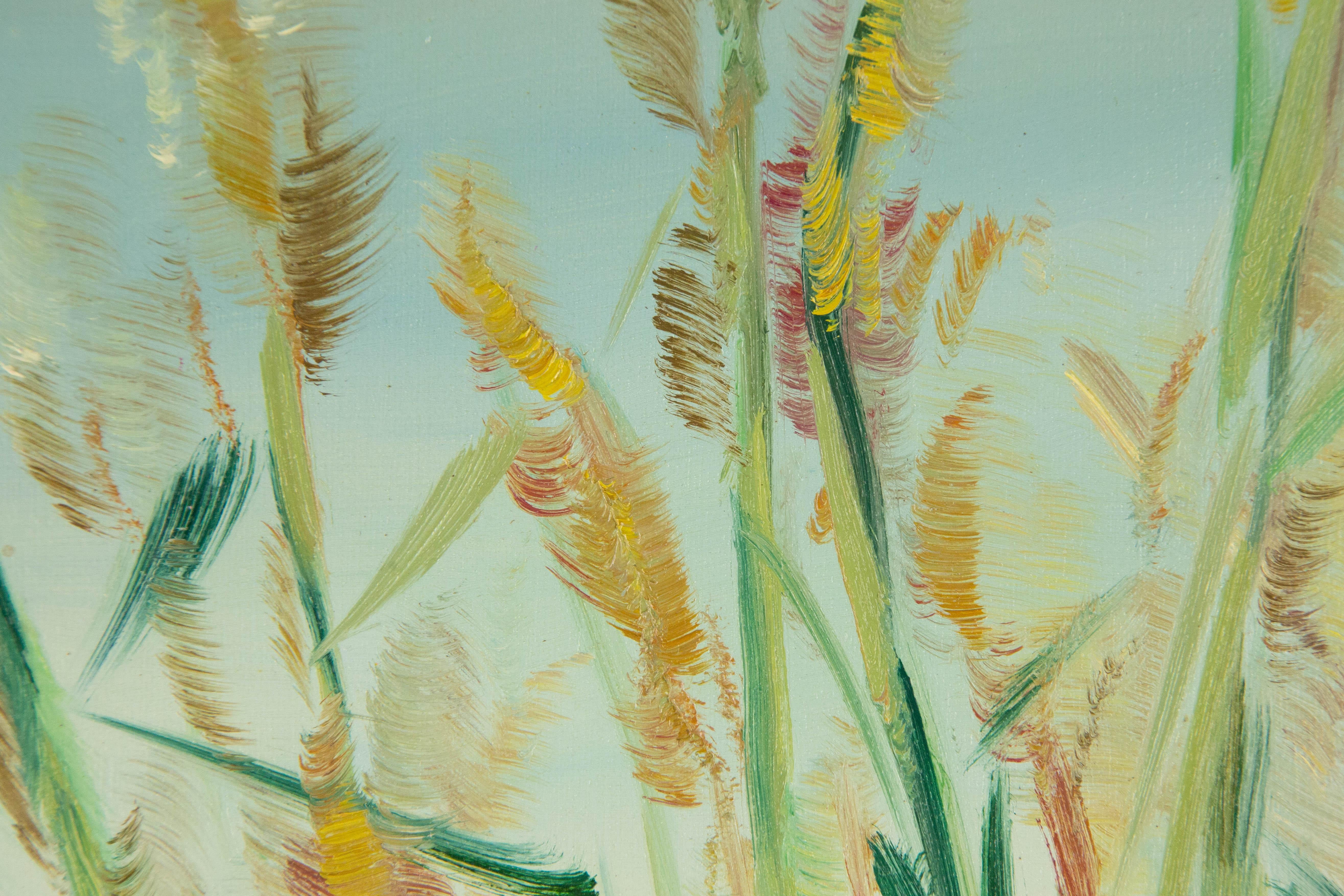 Yahong Teng Floral Original Ölgemälde auf Leinwand „Reed I“ „Reed I“ im Angebot 5