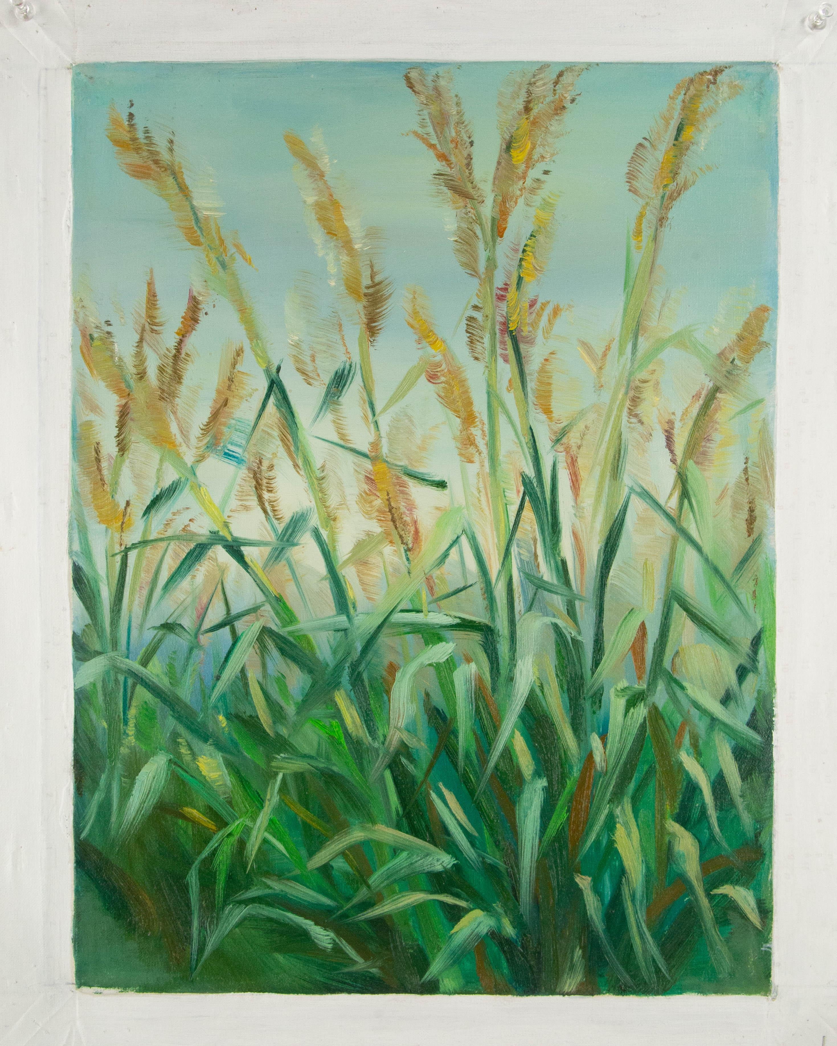 Yahong Teng Floral Original Ölgemälde auf Leinwand „Reed I“ „Reed I“ im Angebot 7