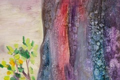 Yahong Teng Floral Original Oil On Canvas "The Source Of Life 1"