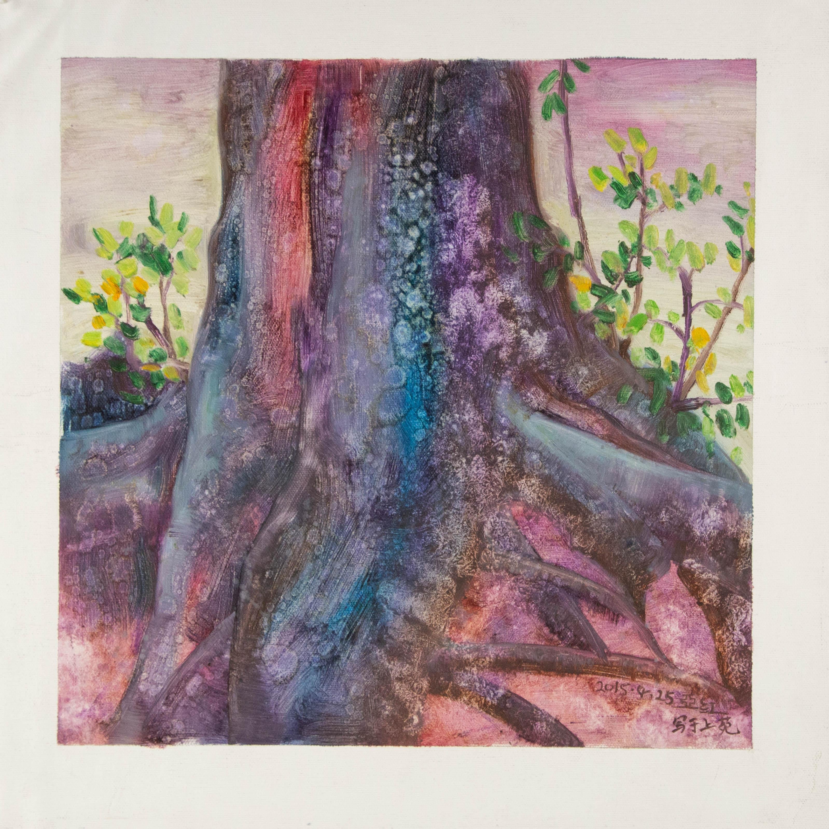 Yahong Teng Floral Original Oil On Canvas 