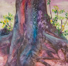 Yahong Teng Floral Original Oil On Canvas "The Source Of Life 1"