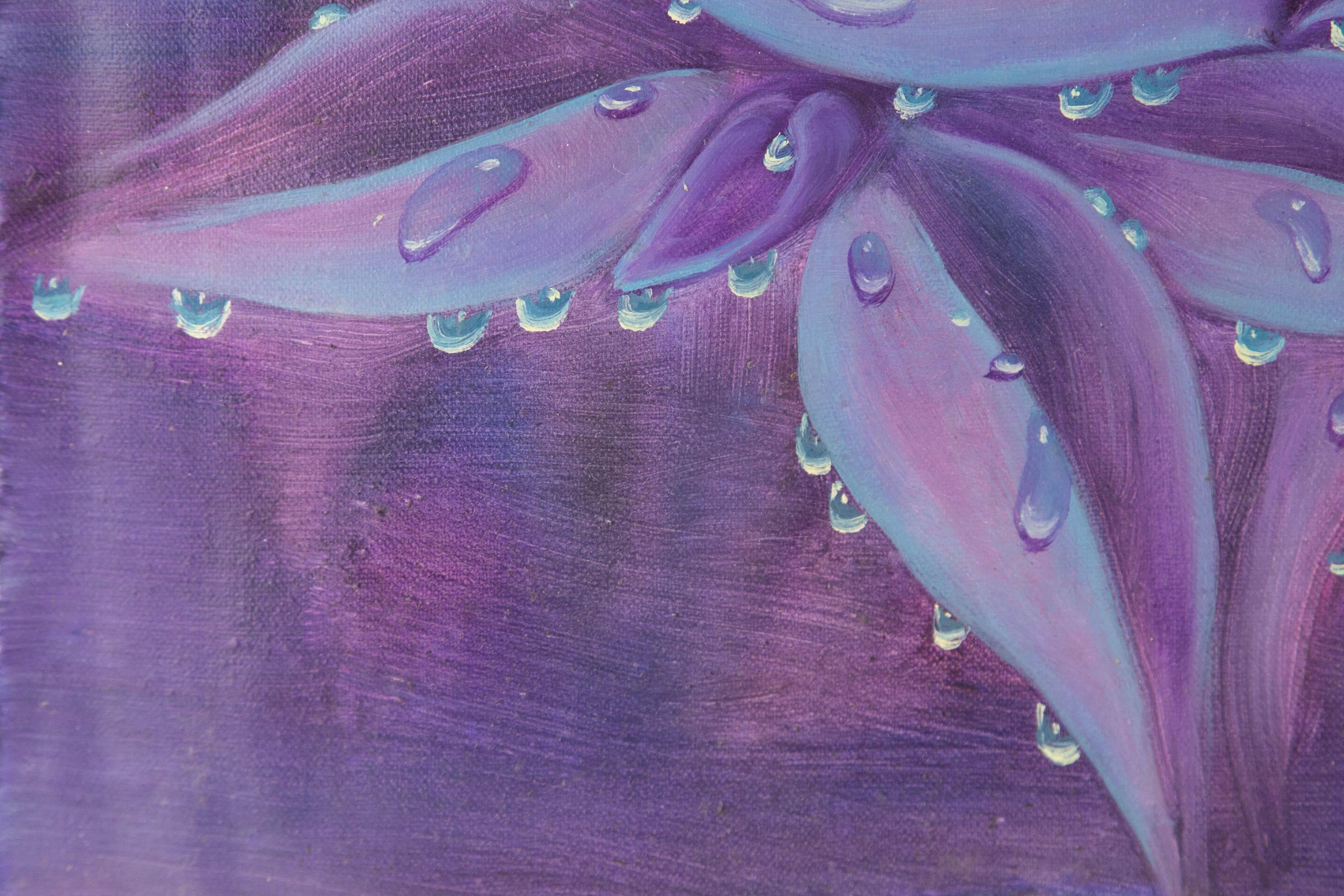 Yahong Teng Floral Original Oil On Canvas 