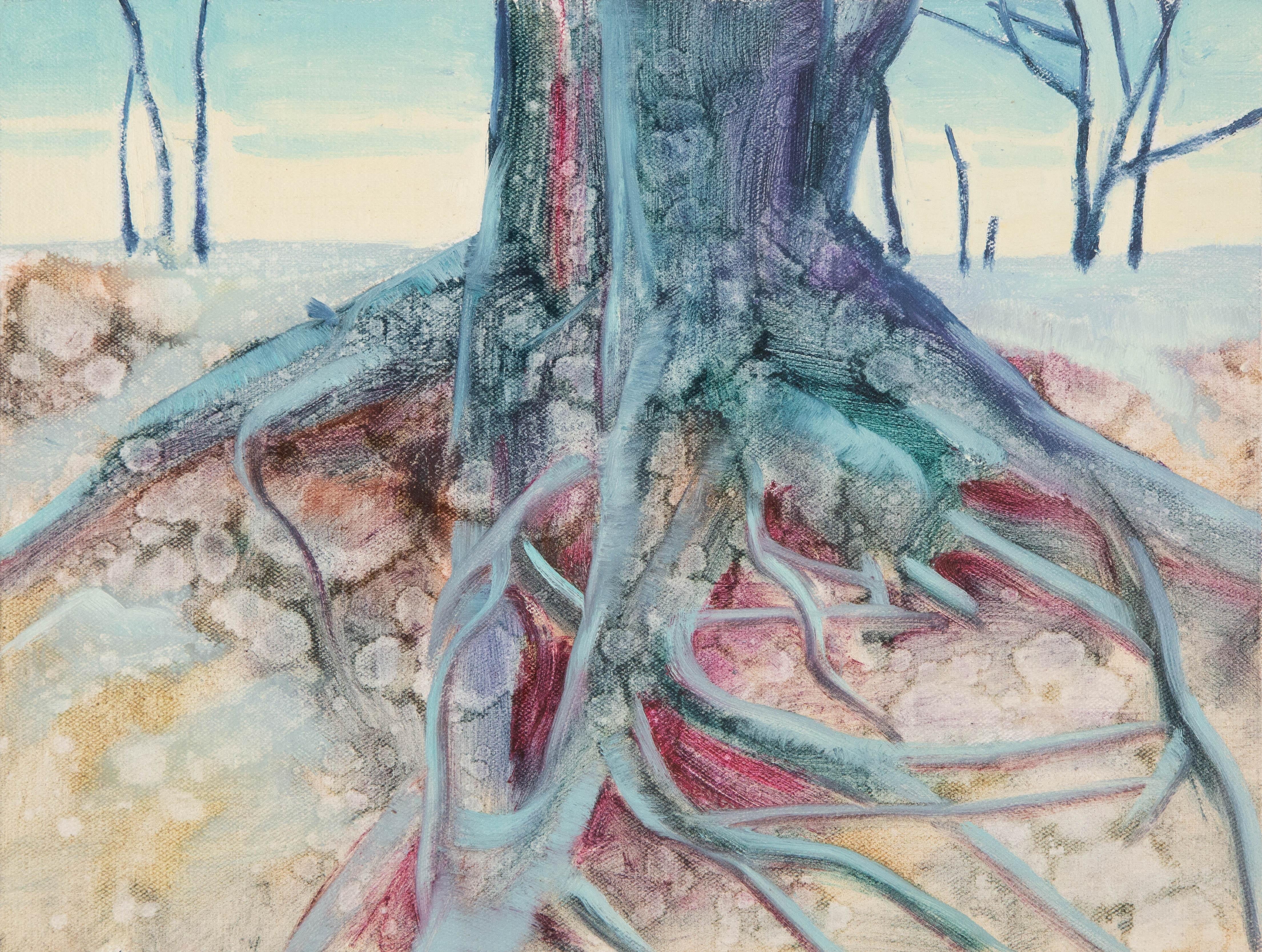 Yahong Teng Landscape Original Oil On Canvas "The Roots Series II"