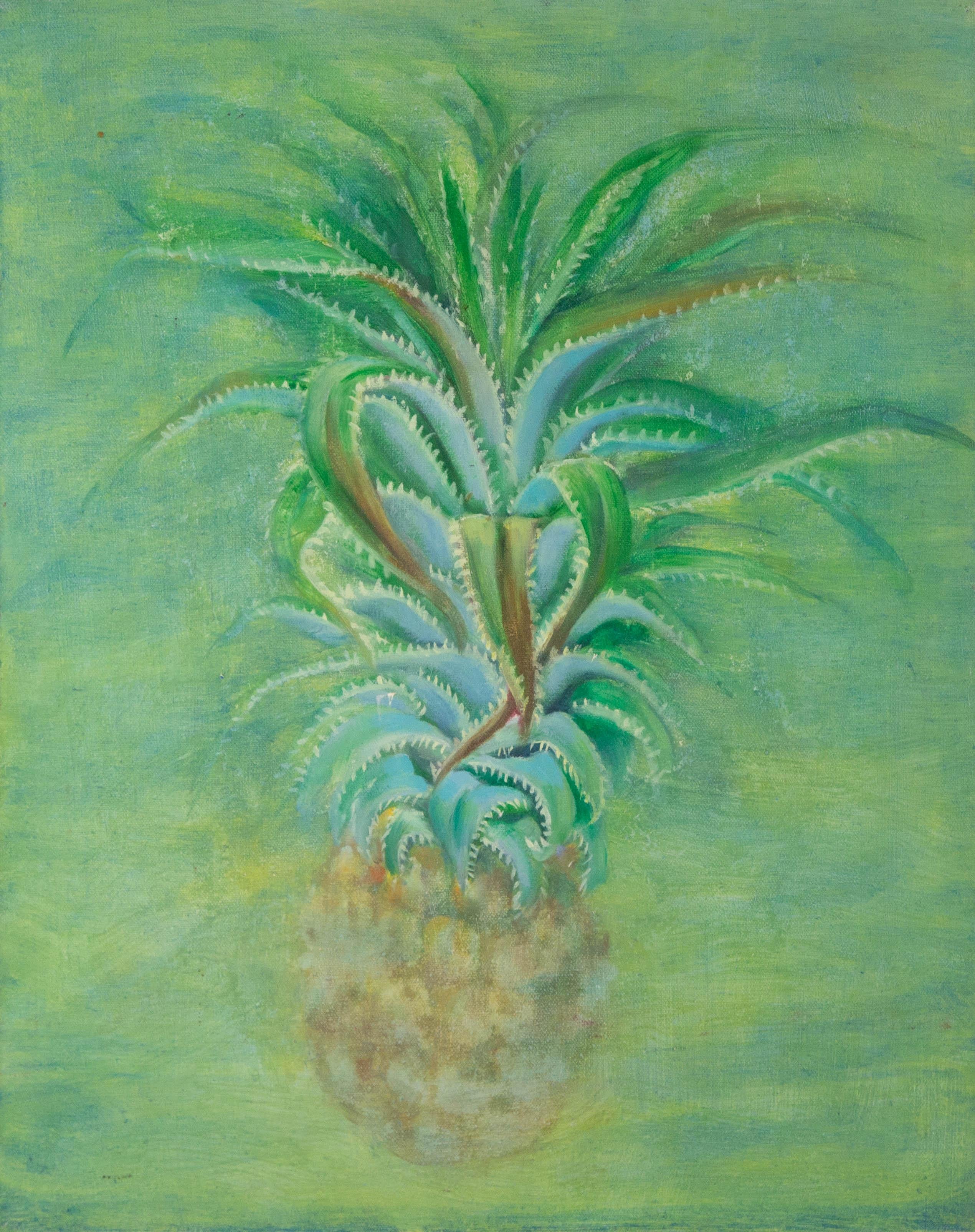 Yahong Teng Stillleben Original-Acryl auf Leinwand "Ananas"