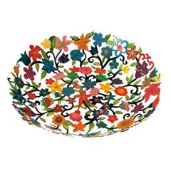 Multi color painted Laser Cut Bowl. Signed by artist.