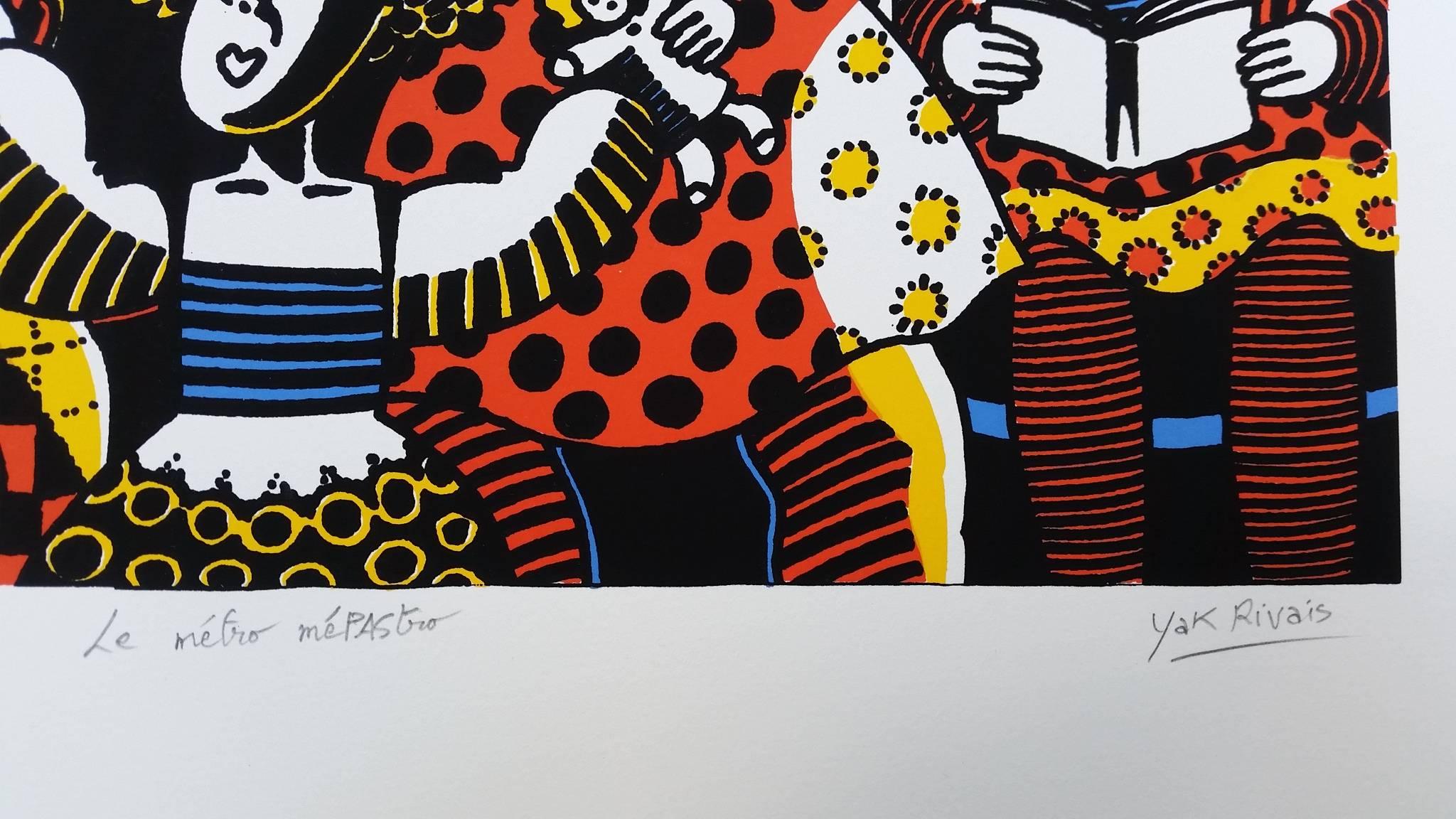 Splendide sérigraphie sur papier arches 

Signé et numéroté N° 53/100 au crayon par l'artiste

Dimensions totales : 50 x 38 cm 

Taille de l'œuvre : 37.5 x 28 cm

Yak Rivais est né à Fougères en 1939. Peintre jusqu'en 1982, il a exposé à Paris,
