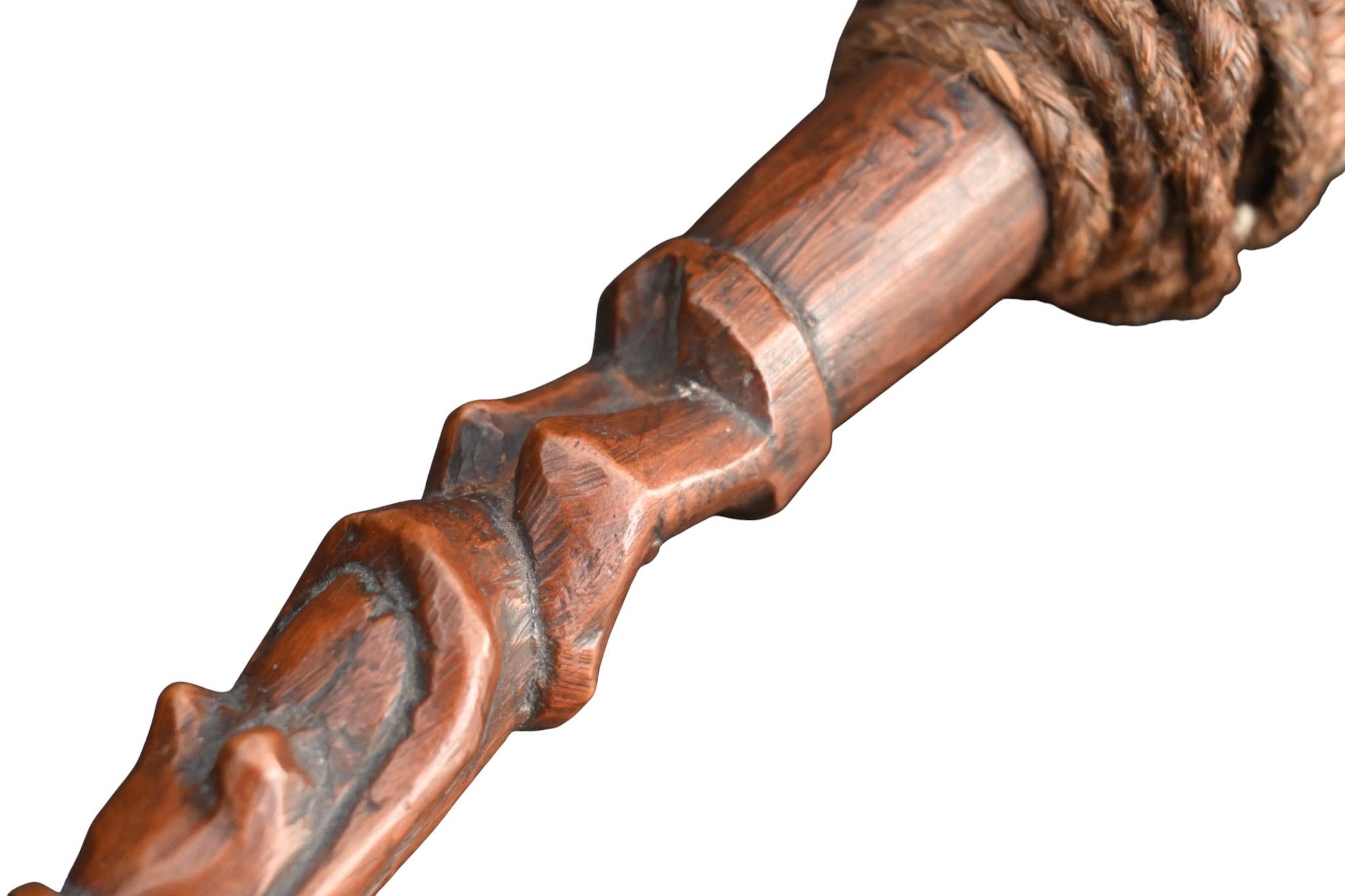 Batidor De Moscas Yaka Con Figura Femenina - Principios Siglo XX, Drc (33 Cm) en venta 2