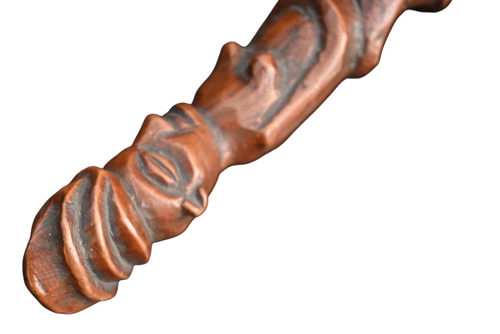 Batidor De Moscas Yaka Con Figura Femenina - Principios Siglo XX, Drc (33 Cm) en venta 3