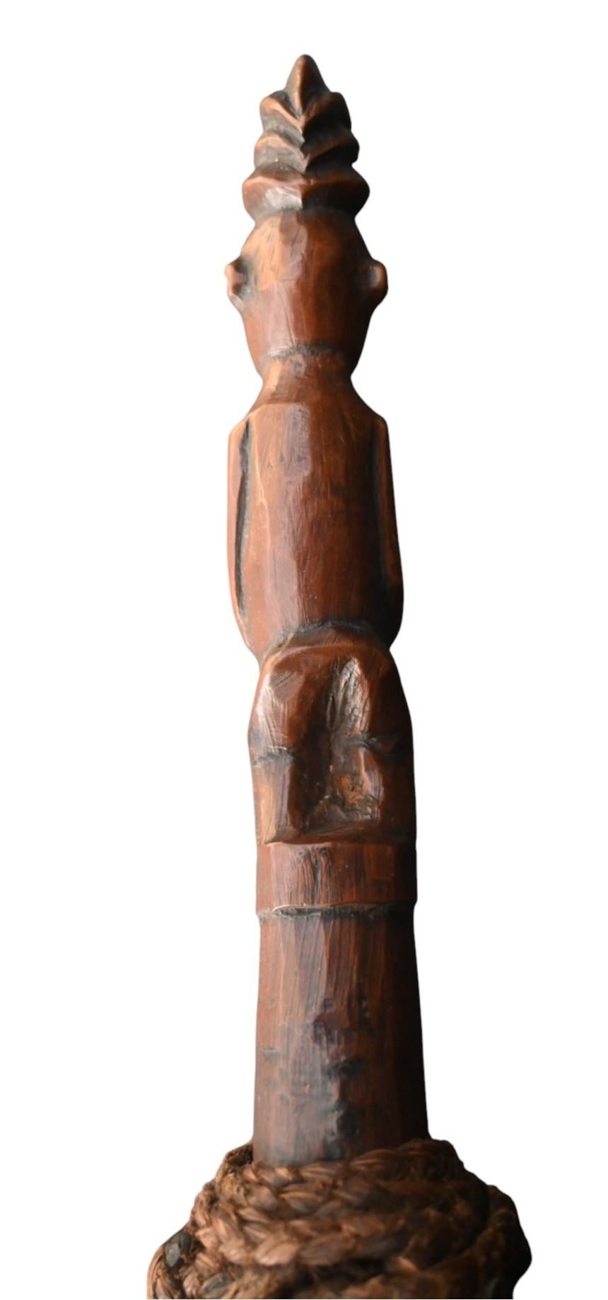 Batidor De Moscas Yaka Con Figura Femenina - Principios Siglo XX, Drc (33 Cm) Madera en venta