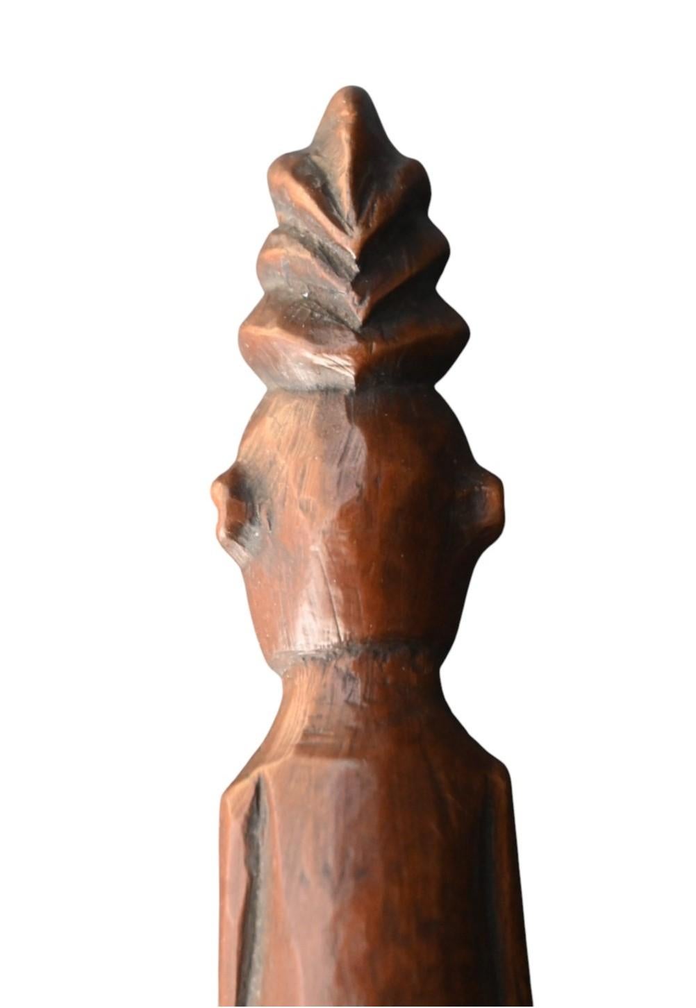 Batidor De Moscas Yaka Con Figura Femenina - Principios Siglo XX, Drc (33 Cm) en venta 1