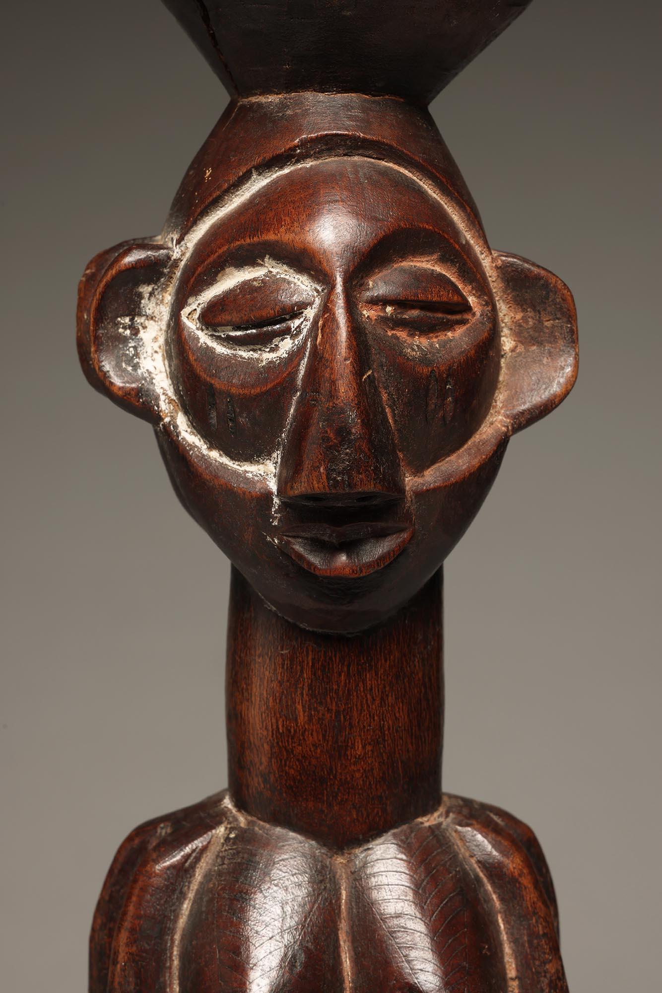 Yaka Standing Wood Janus Male/Female Divination Figure DRC Congo, Africa For Sale 2