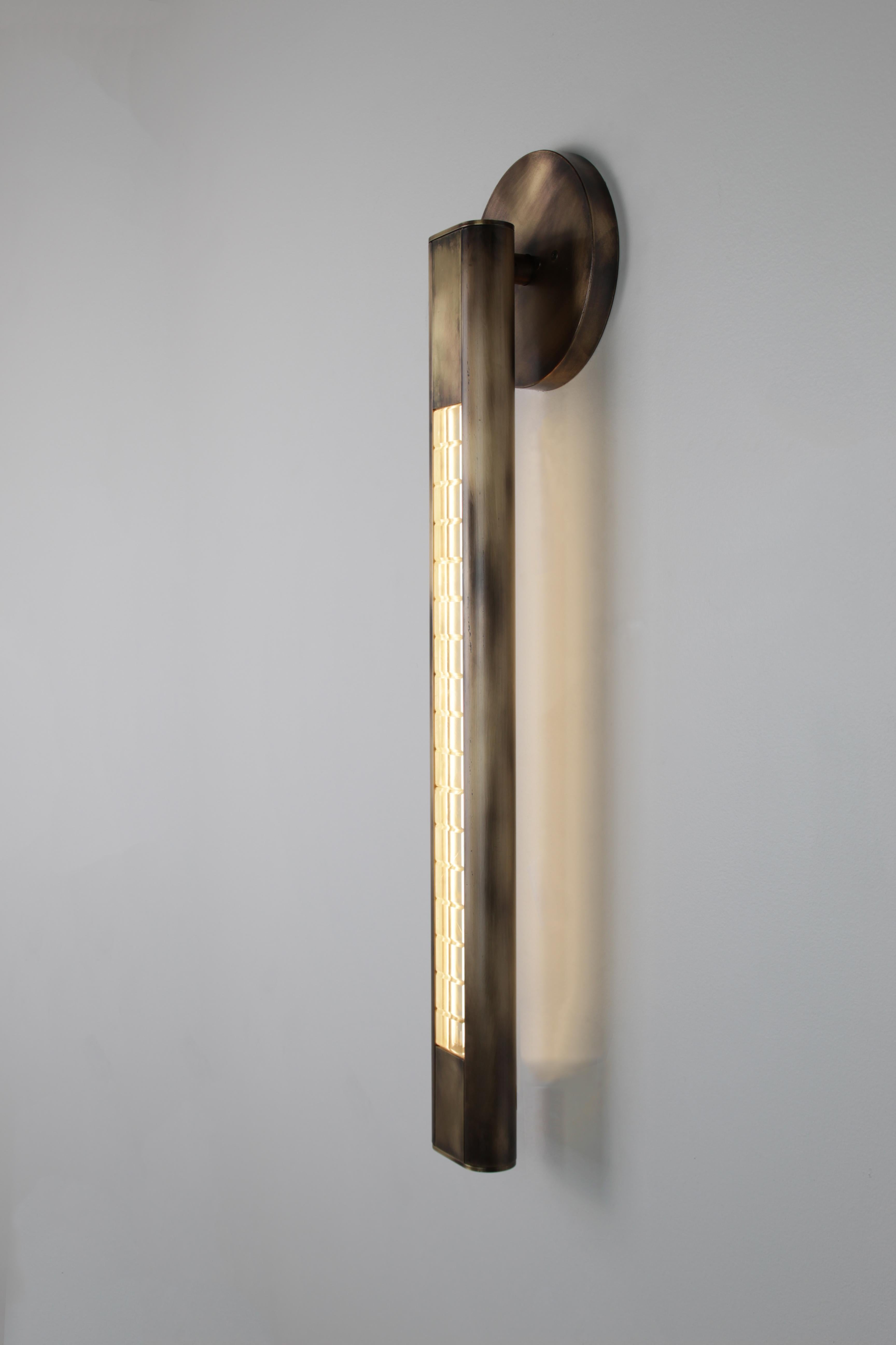 brass linear sconce