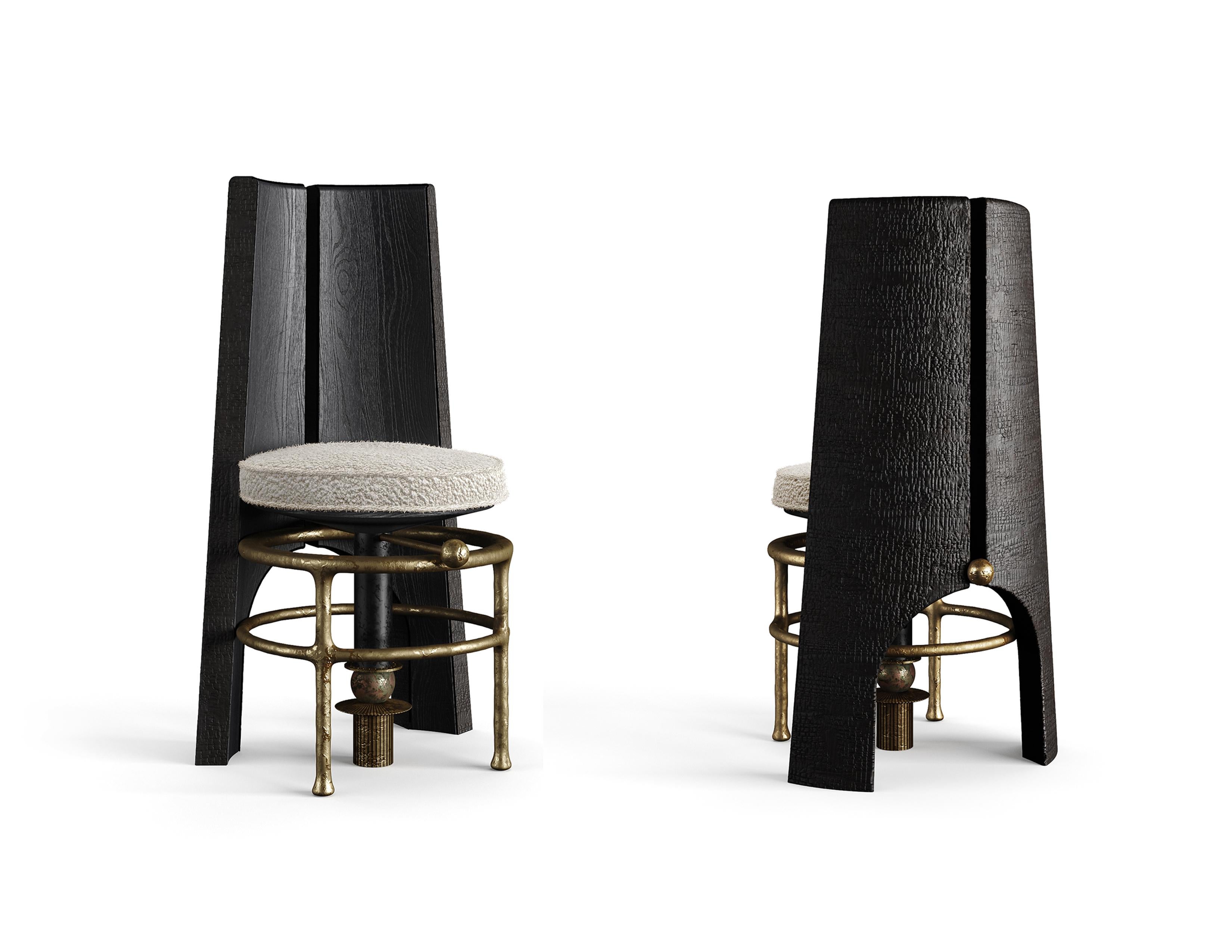 Ebonized Yakisugi Chair For Sale