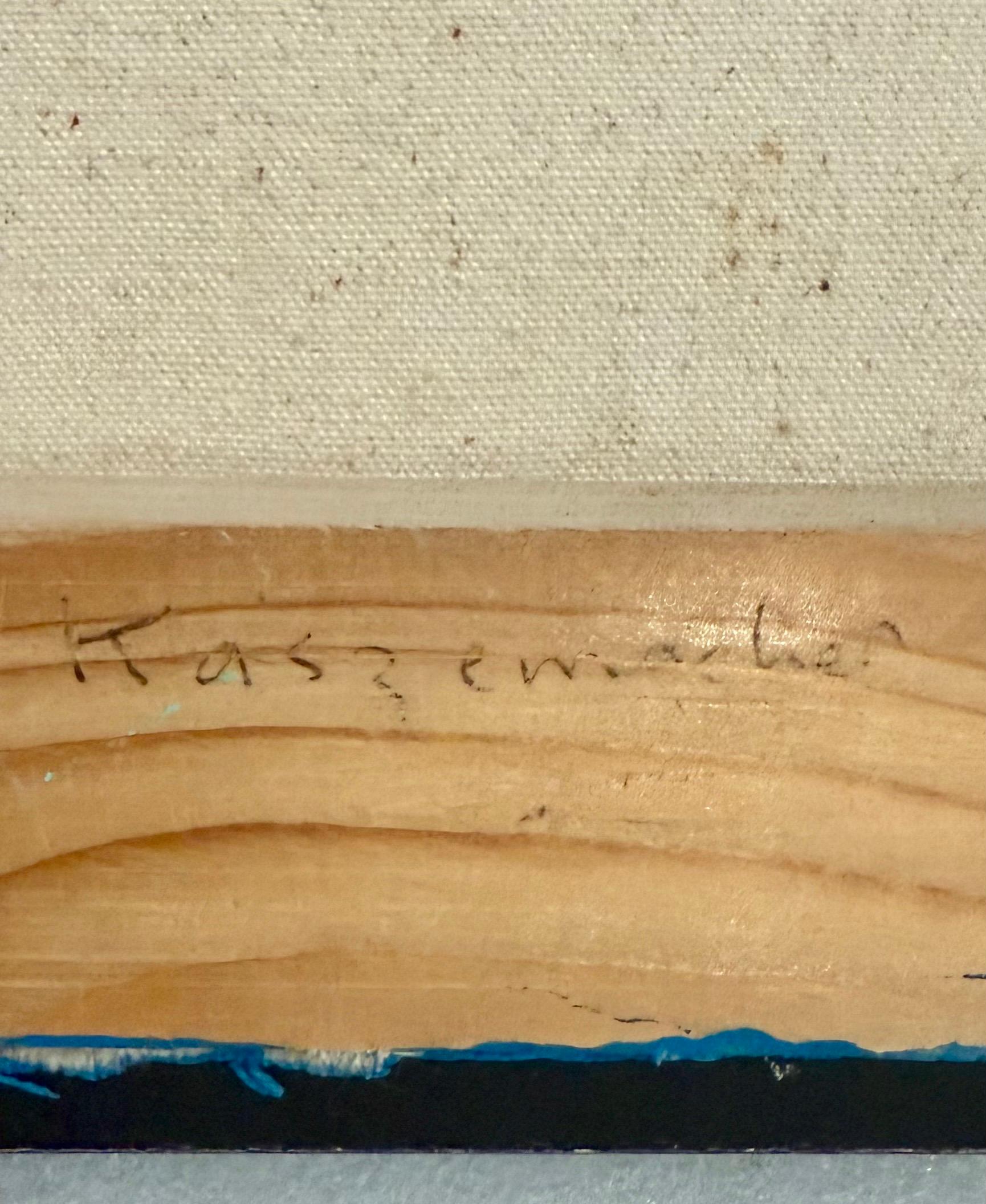 Op Art israélien Kabbala Mandala Peinture à l'huile abstraite Judaica Jacob Kaszemacher en vente 2