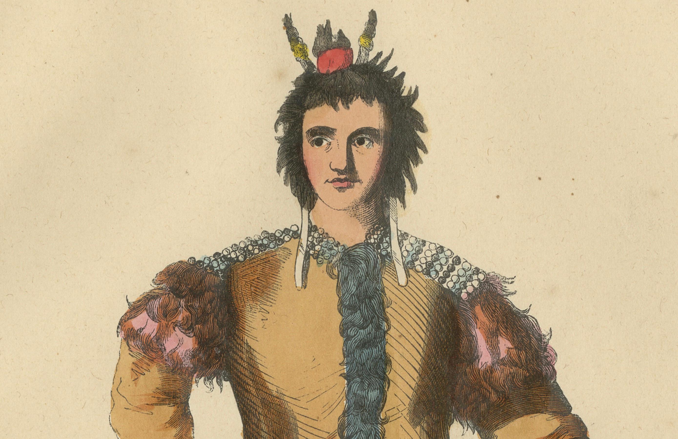 Yakutische Menschen in traditioneller Kleidung, 1844 Handkolorierte Lithographien im Angebot 2