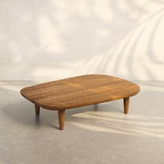 Yala Coffee Table in Teak Hand Carved Organic Form and Texture, In Stock