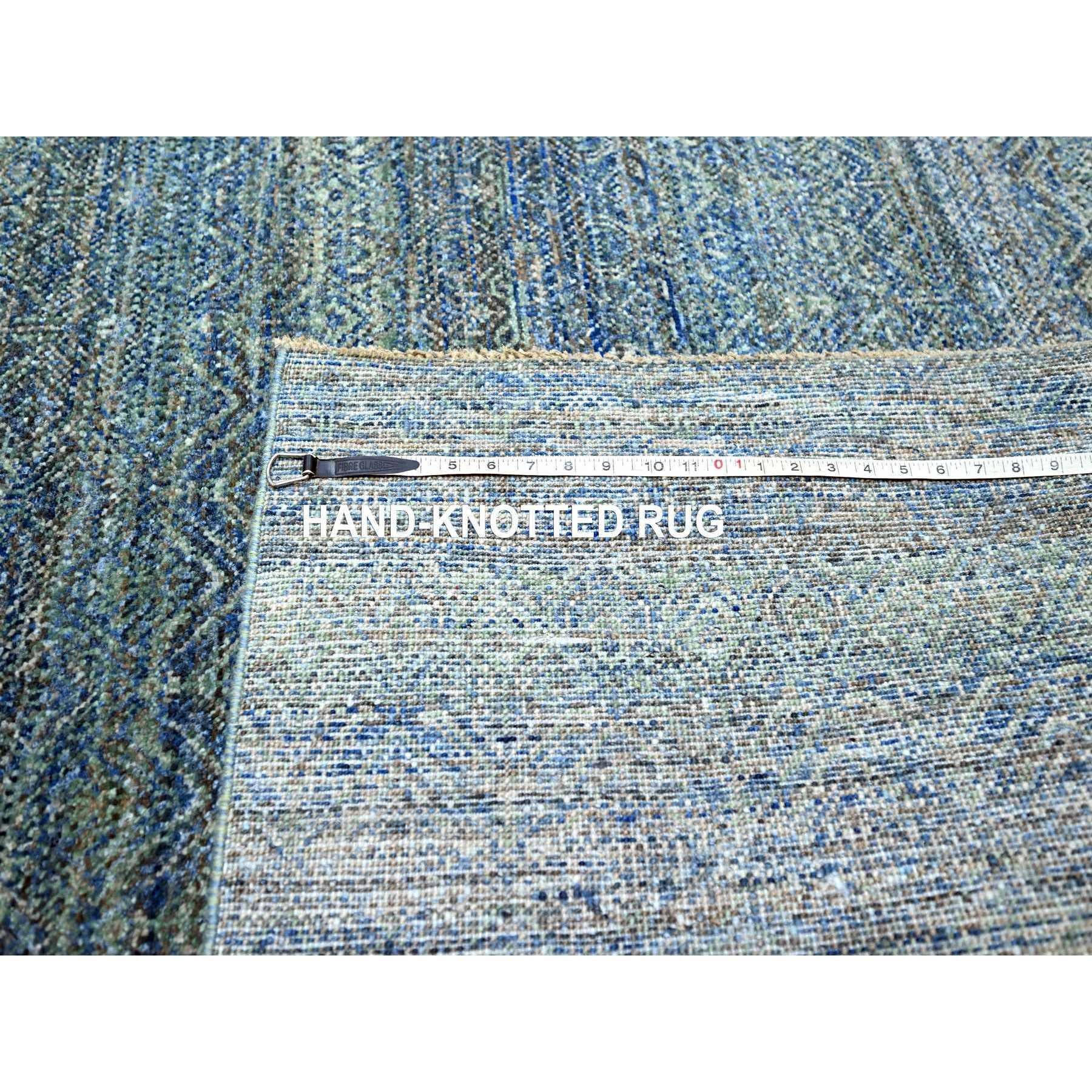 Tapis oriental Kohinoor Herat bleu Yale à motif répétitif noué à la main en vente 3