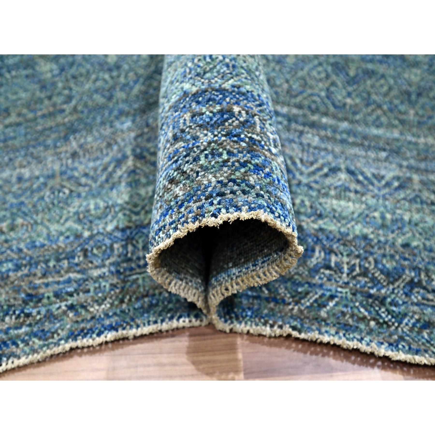 Noué à la main Tapis oriental Kohinoor Herat bleu Yale à motif répétitif noué à la main en vente