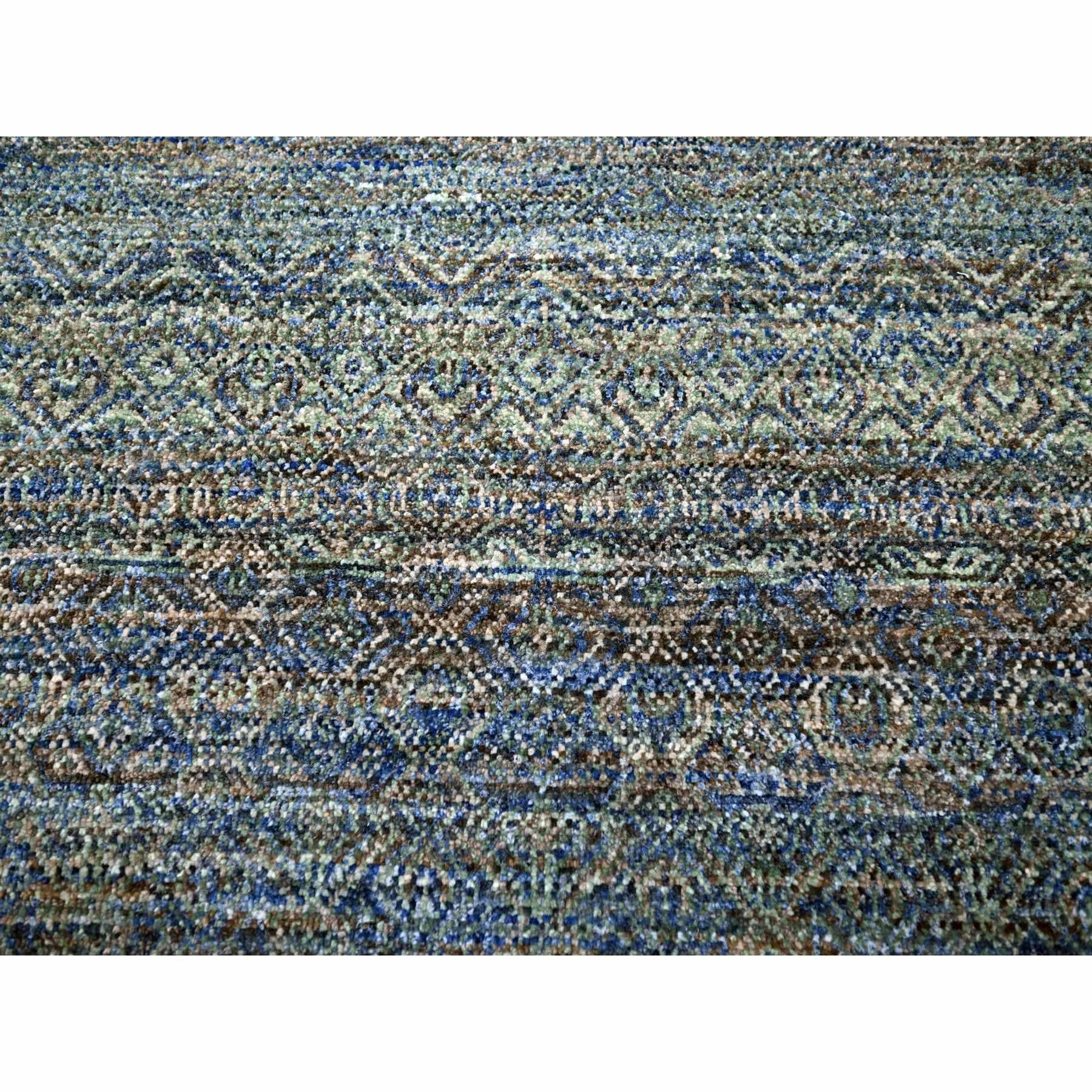 Laine Tapis oriental Kohinoor Herat bleu Yale à motif répétitif noué à la main en vente