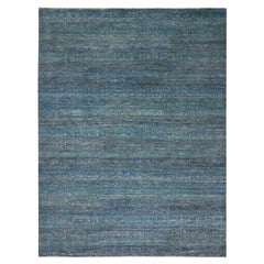 Yale Blue Kohinoor Herat Repetitive Design Hand Knotted Soft Wool Oriental Rug