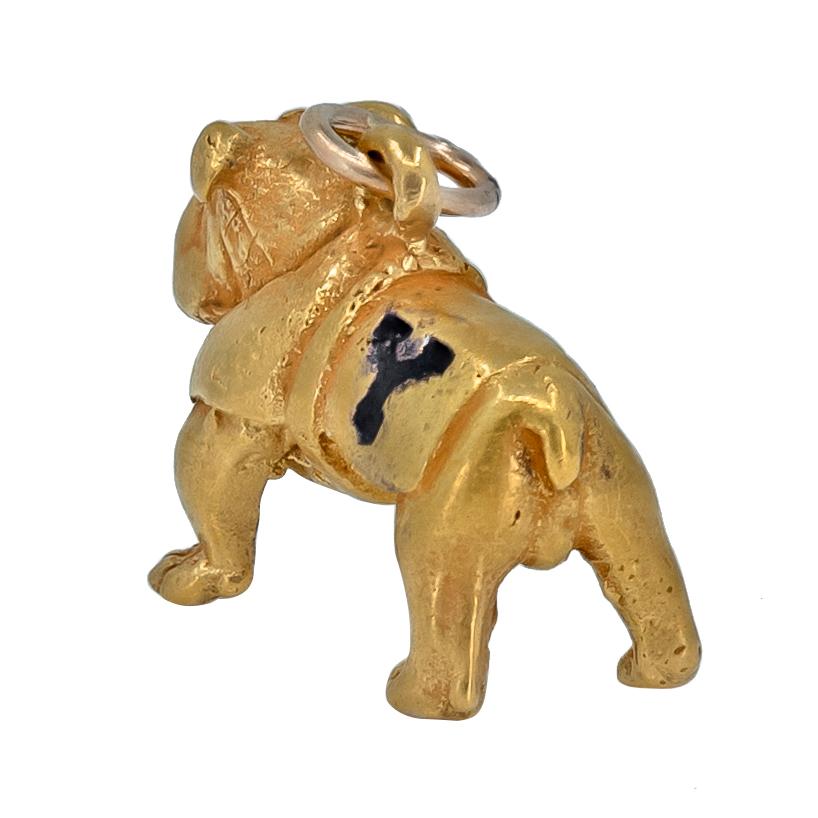 gold bulldog charm