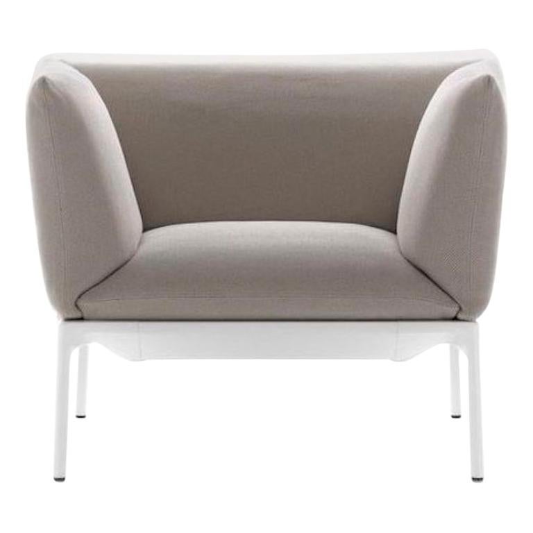 Yale Modern Armchair White Metal Frame by Jean Marie Massaud MDF Italia