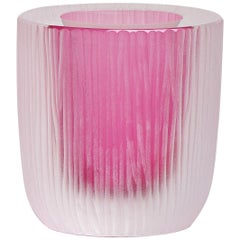 Yali Murano Hand Blown and Engraved Kasa Container Rubino