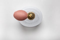 Yali Murano Hand Blown Filigrana Atomiser Perfume Bottle White