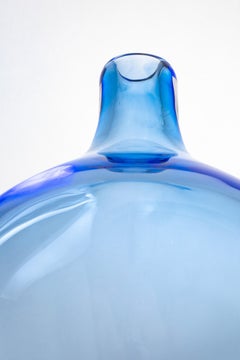Yali Murano Hand Blown Monastiri #3 Vase Blue