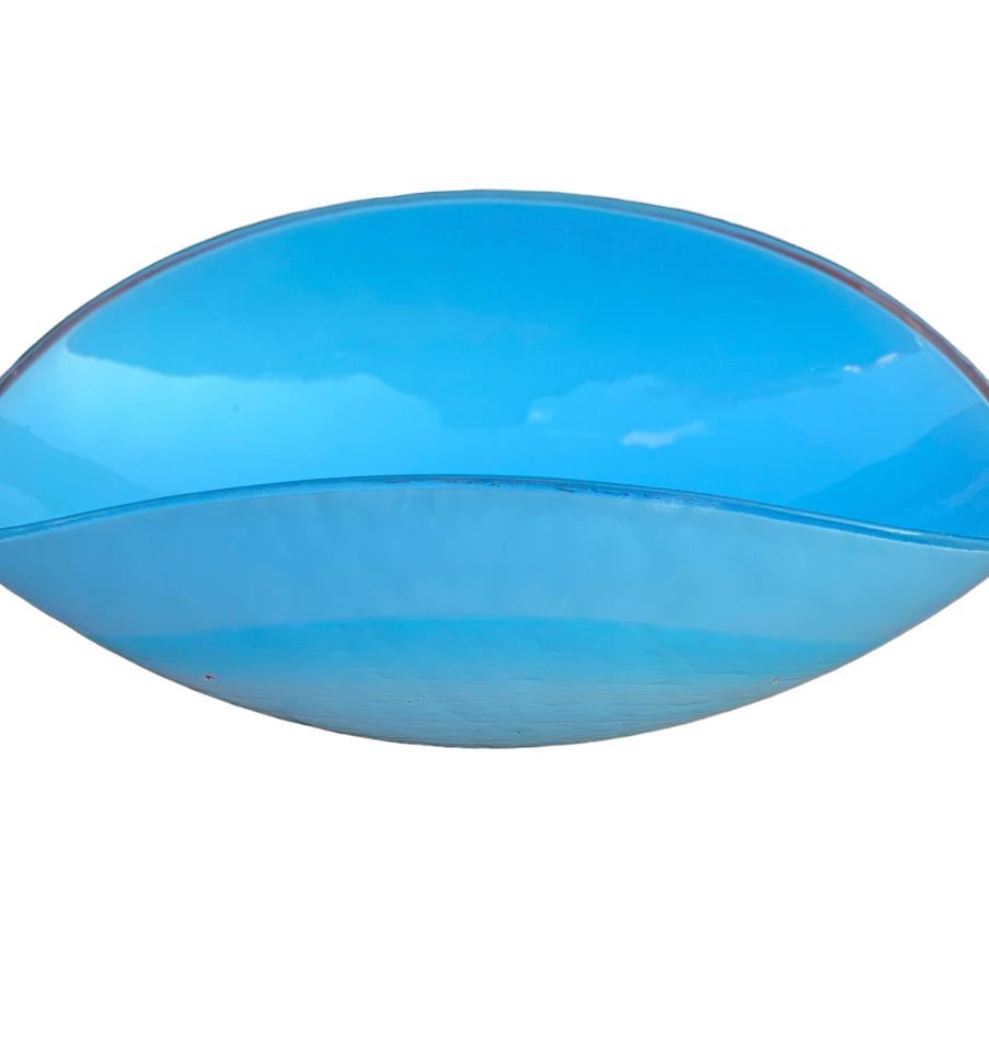 Italian Yalos Casa Murano Blown Glass Bowl Centerpiece For Sale