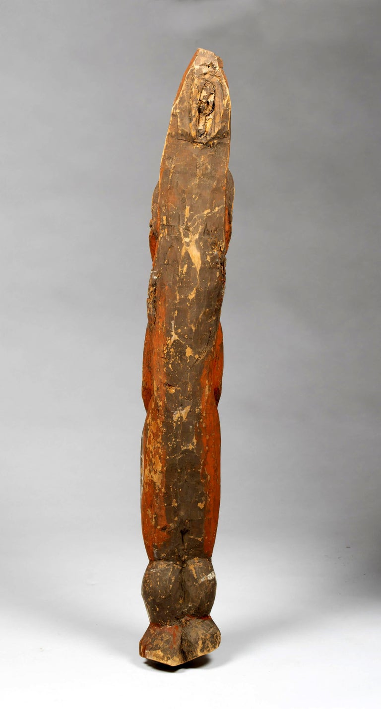 Yam Ancestor Figure TOTEM Pole Papua New Guinea with Provenance In Fair Condition For Sale In Atlanta, GA