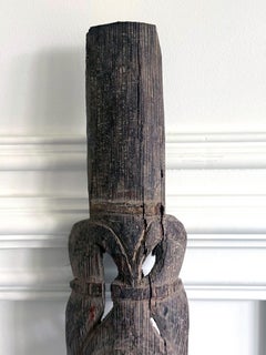 Yam Ceremonial Digging Stick with Carving Papua New Guinea