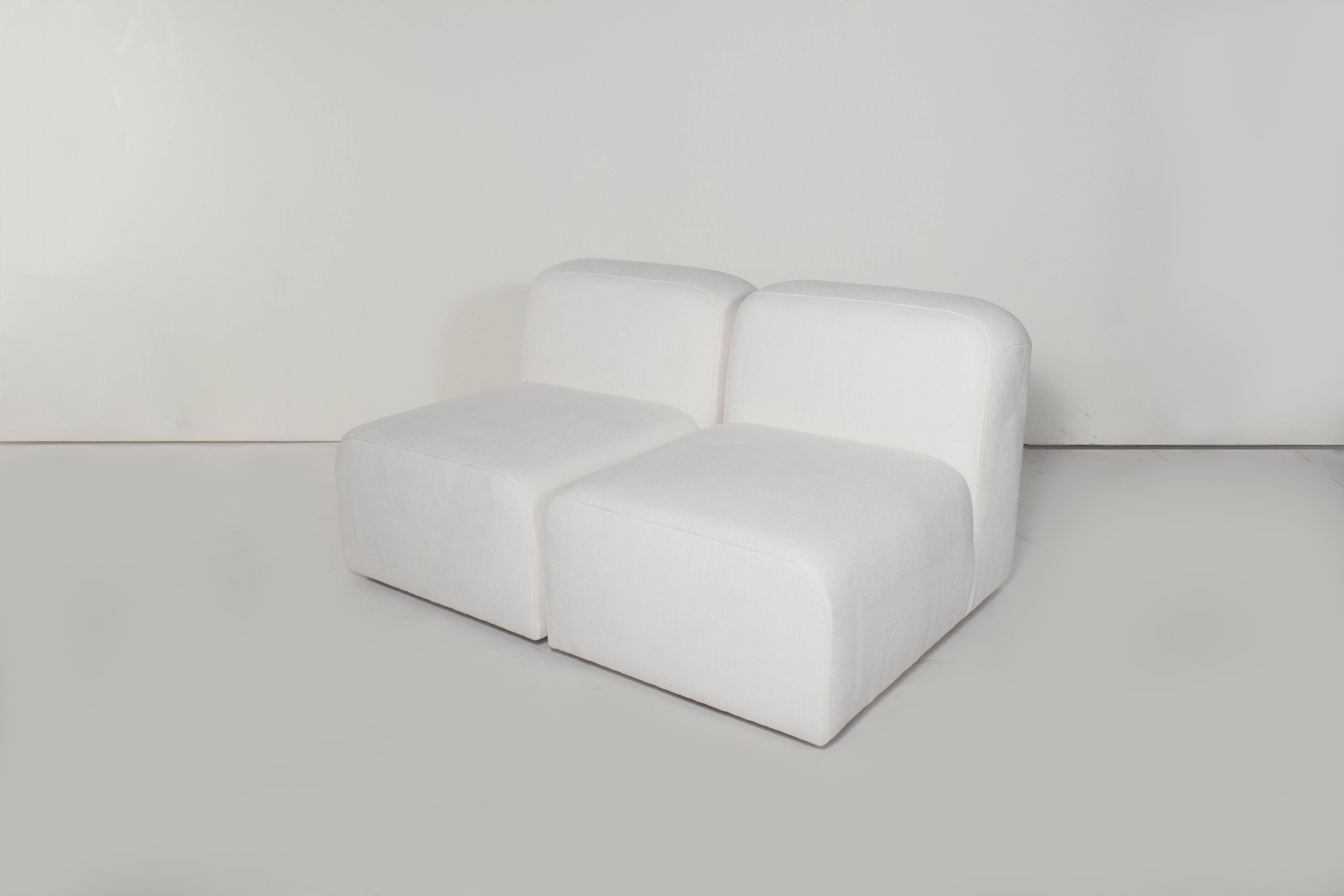 Sun at Six is a contemporary furniture design studio that works with traditional Chinese joinery masters to handcraft our pieces using traditional joinery. A modular sofa - put as many pieces together as you want. Connector hidden underneath to