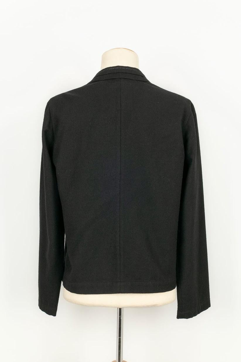 Yamamoto Black Wool Top In Good Condition For Sale In SAINT-OUEN-SUR-SEINE, FR