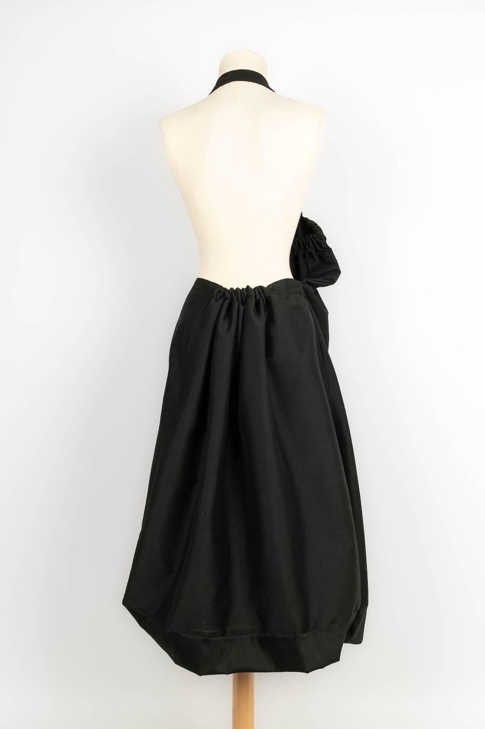 Black Yamamoto Cotton and Mohair Unstructured Dress For Sale