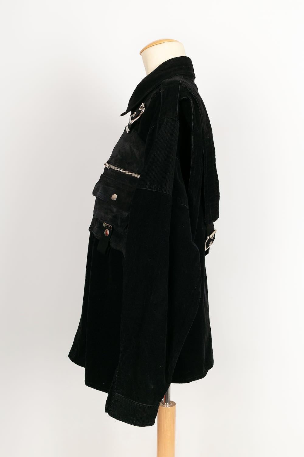Yamamoto - Veste en cuir et coton Bon état - En vente à SAINT-OUEN-SUR-SEINE, FR