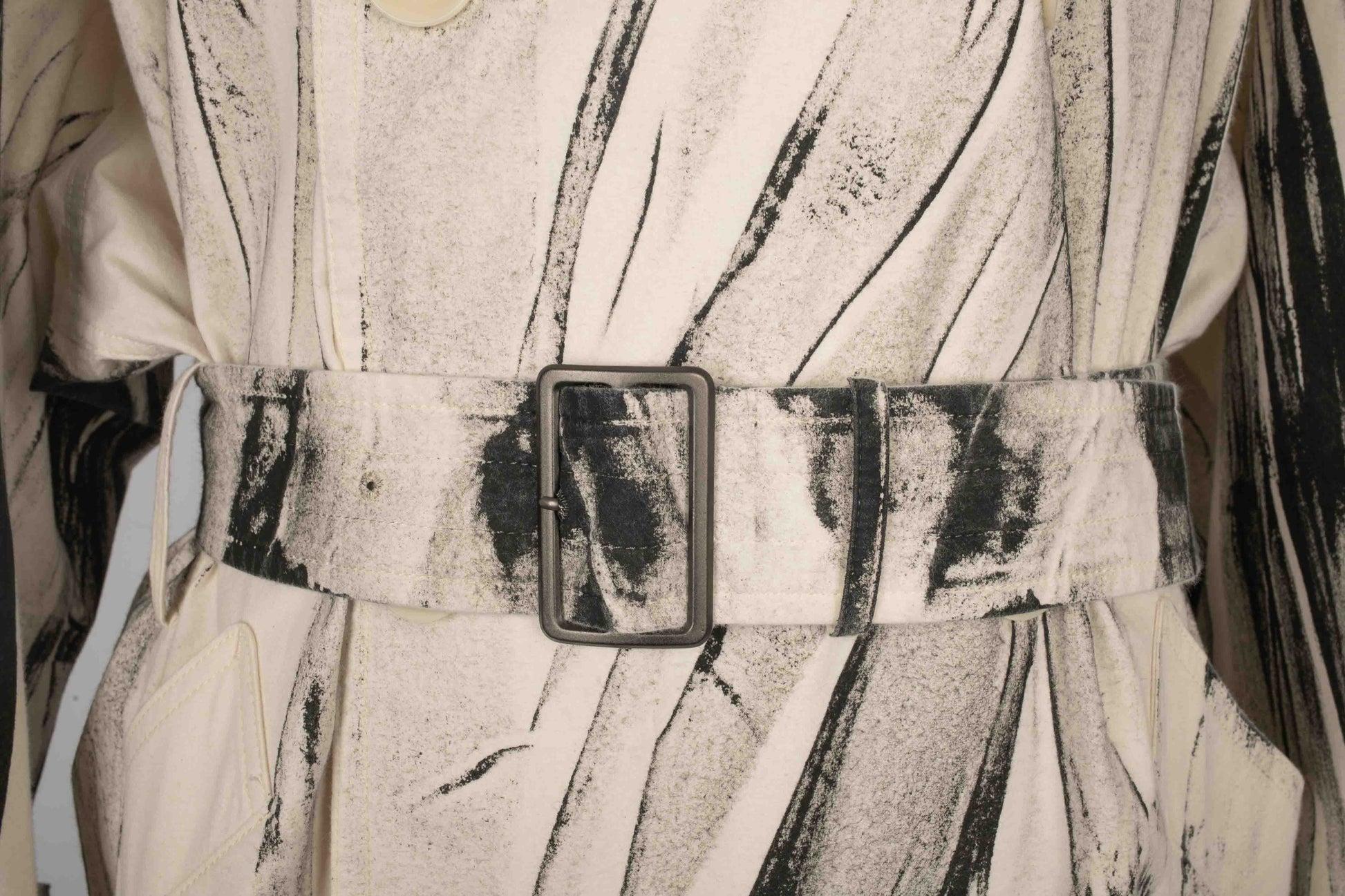 Yamamoto Men's White Cotton Trenchcoat For Sale 3