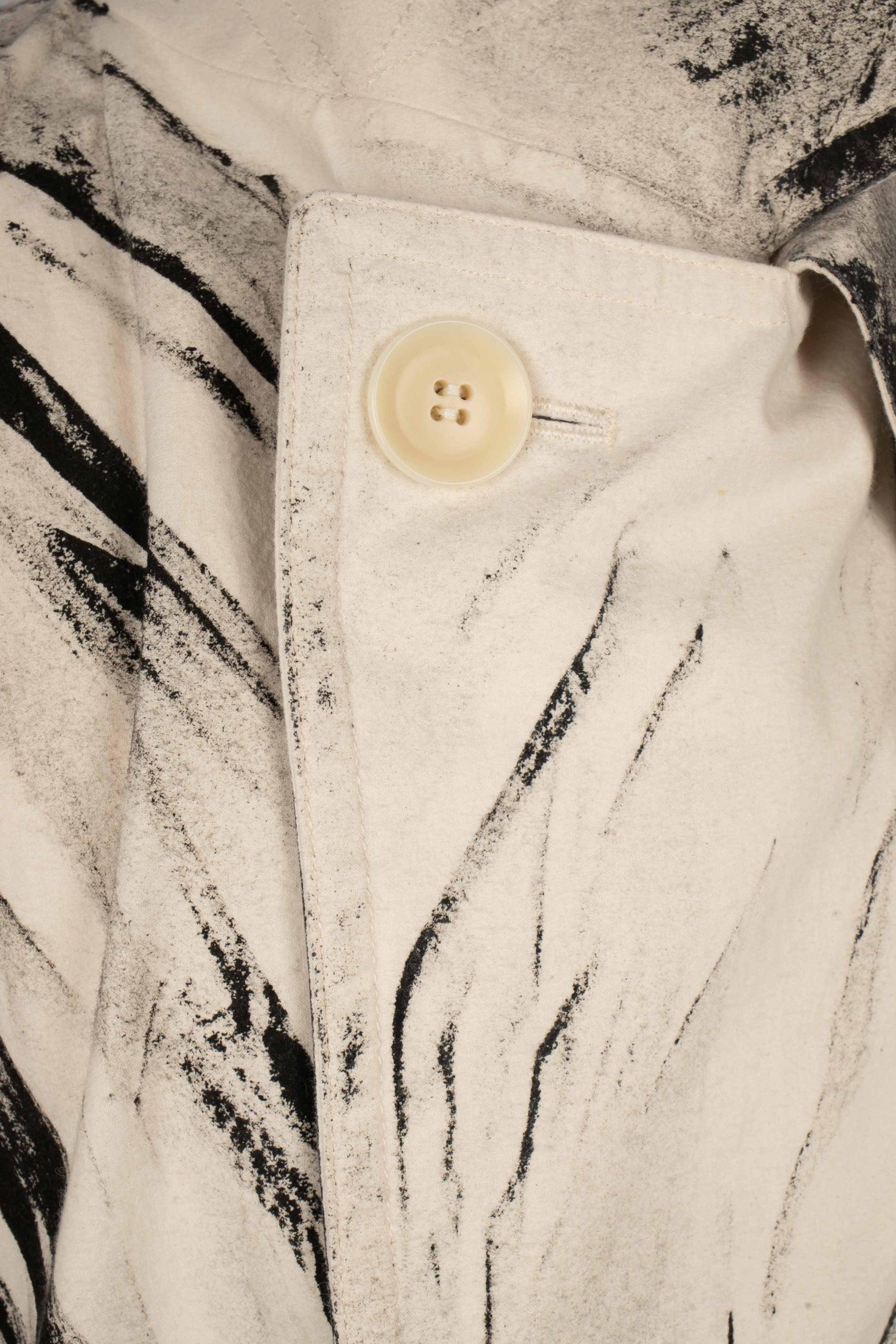 Yamamoto Men's White Cotton Trenchcoat For Sale 5