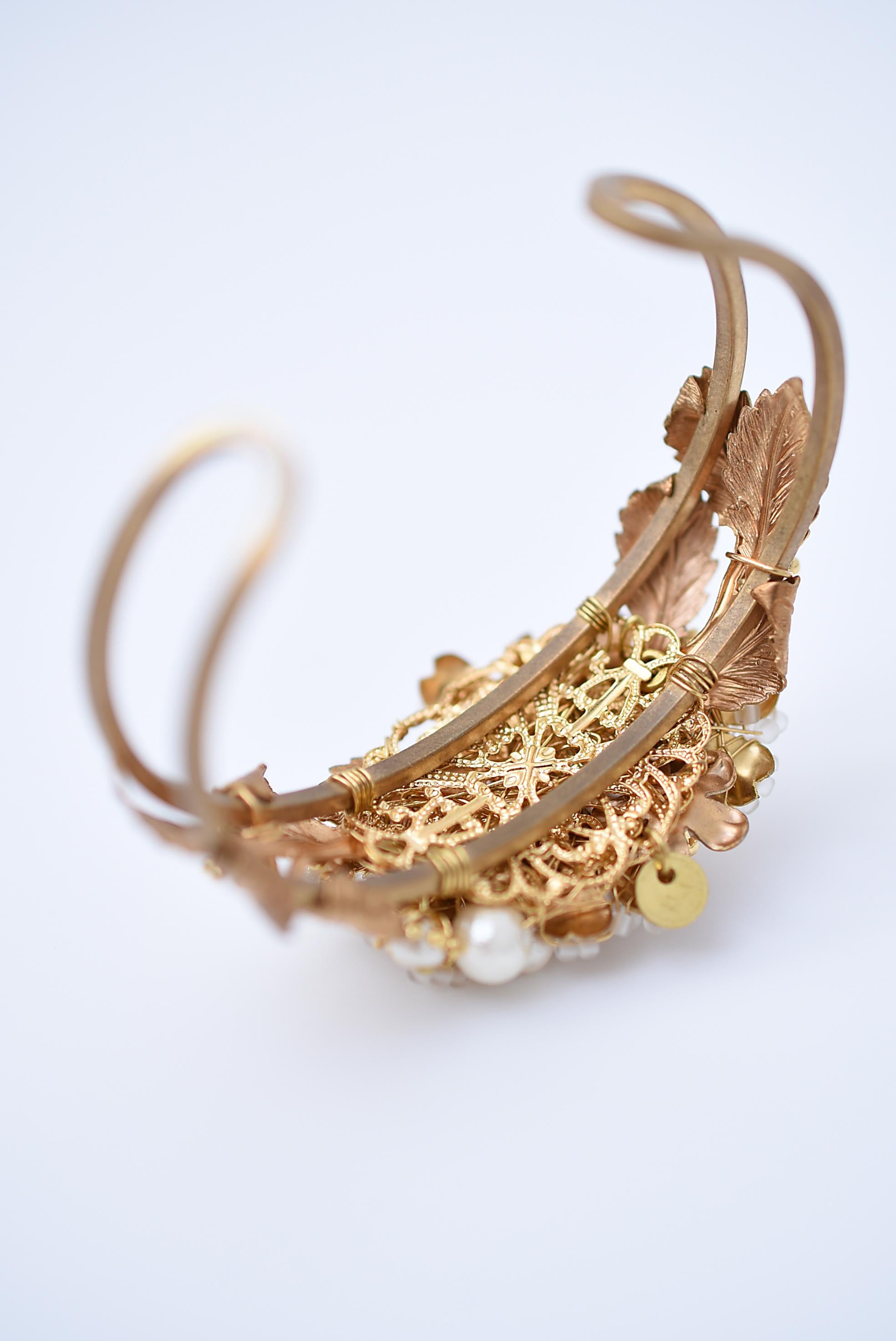 Artisan Bracelet jonc vintage yamasakura en perles vintage, bracelet jonc vintage en vente