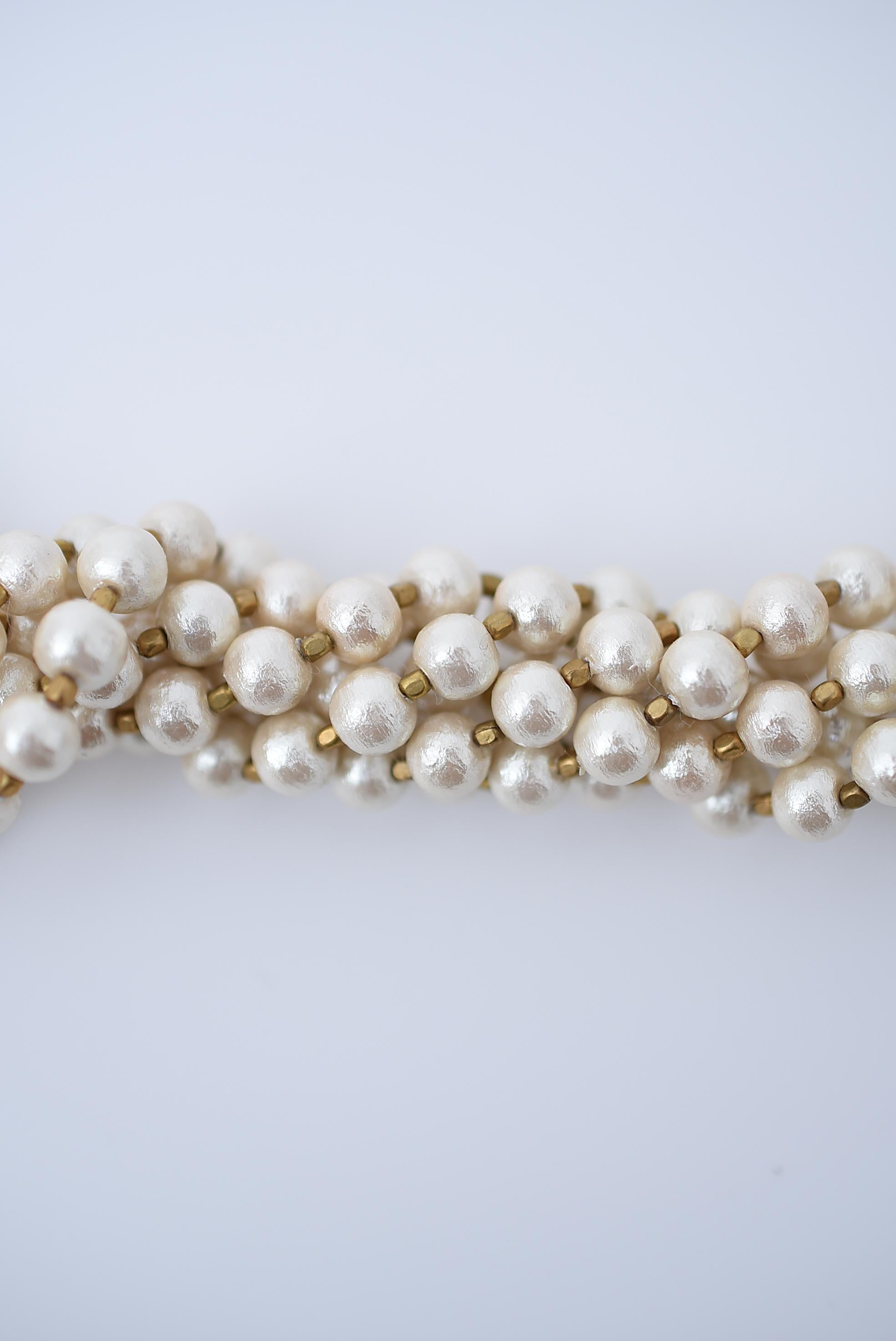 Collier bouquet yamasakura / bijoux vintage, perles vintage, collier en vente 4