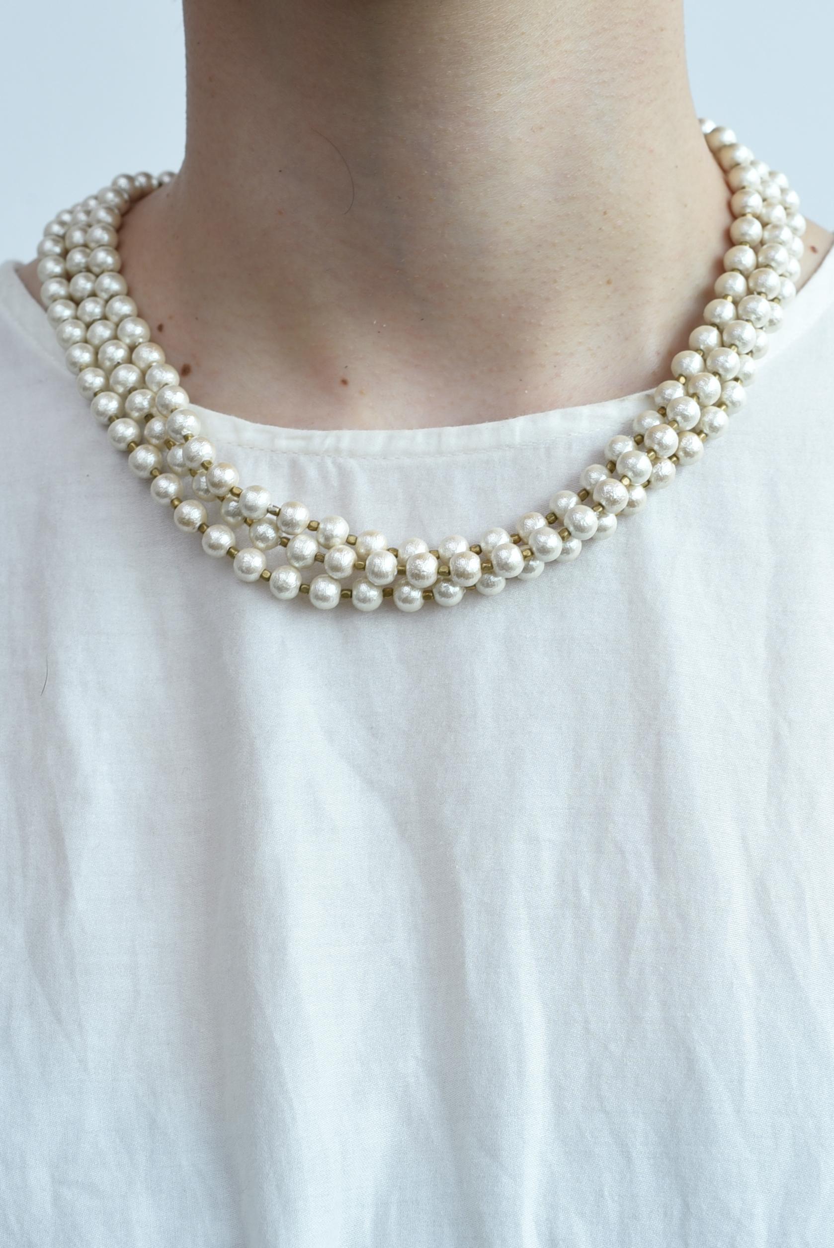 Collier bouquet yamasakura / bijoux vintage, perles vintage, collier en vente 6