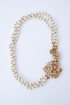 Collier bouquet yamasakura / bijoux vintage, perles vintage, collier