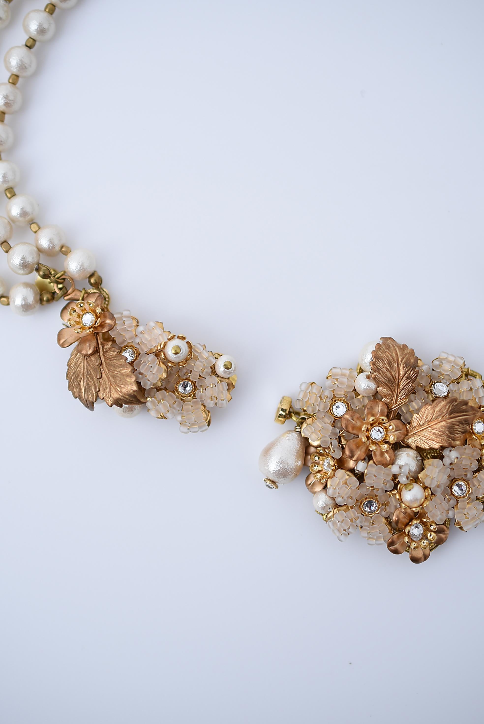 Collier bouquet yamasakura / bijoux vintage, perles vintage, collier Pour femmes en vente