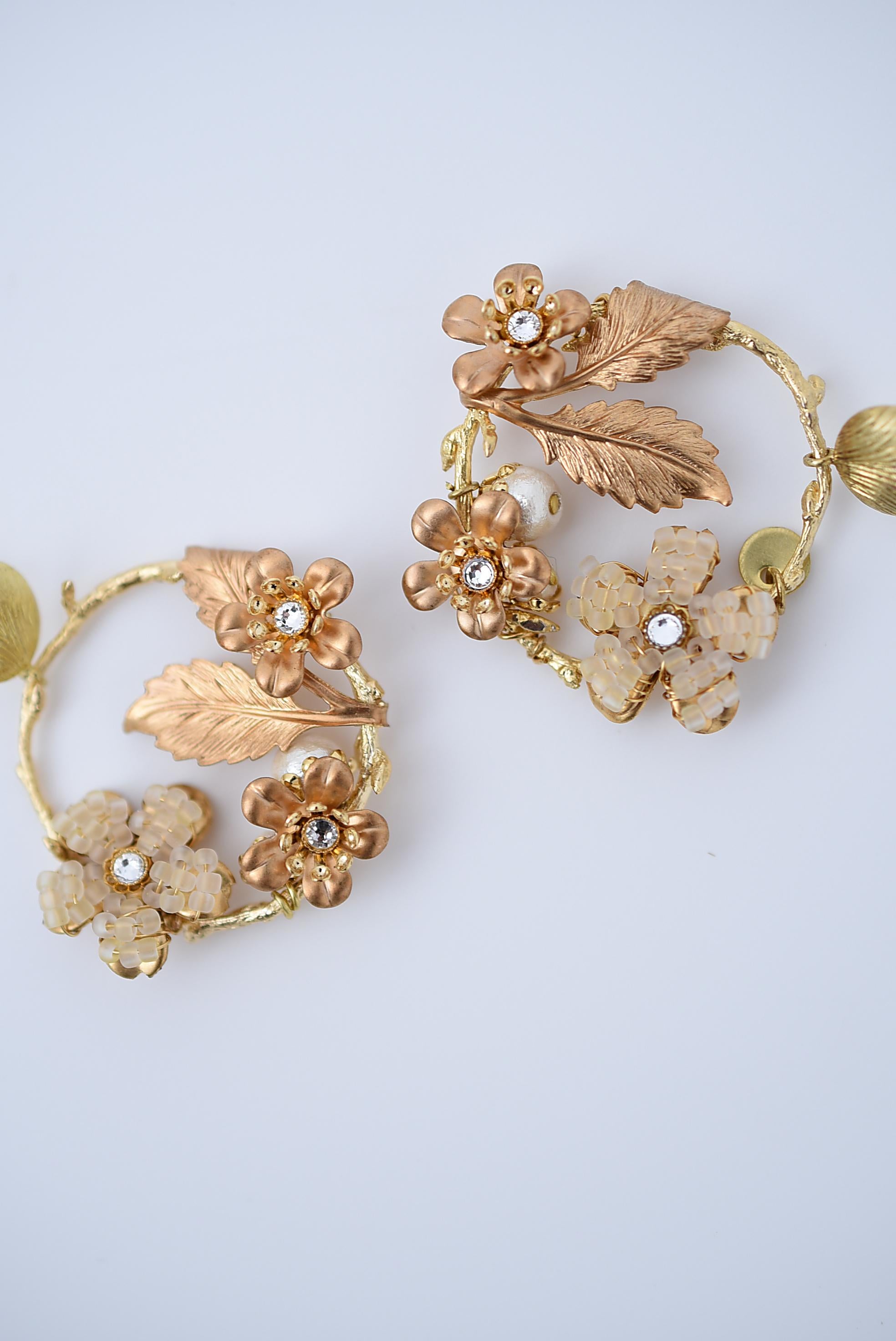 Women's or Men's yamasakura ring earring / vintage jewelry , vintage beads, vintage earring For Sale