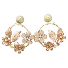Boucles d'oreilles / bijoux vintage yamasakura perles, boucles d'oreilles vintage