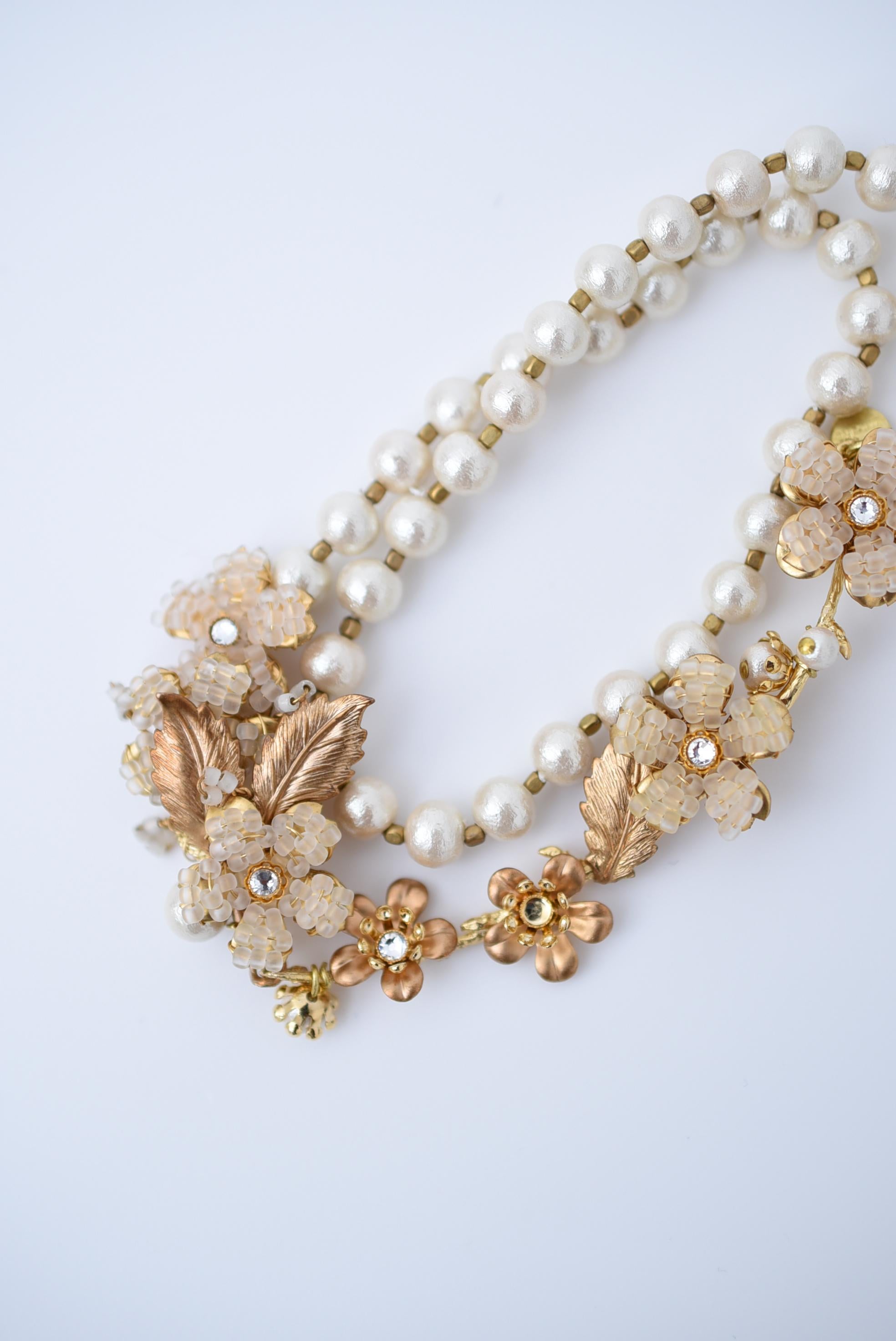 Collier court yamasakura / bijoux vintage, perles vintage, collier vintage Pour femmes en vente