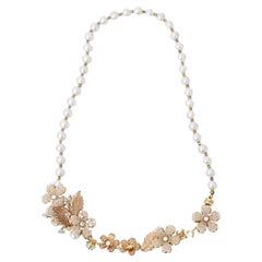 yamasakura short necklace / vintage jewelry , vintage beads, vintage necklace